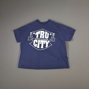 NET Clothing TRU Records Mens Sz L Short Sleeve Crew Neck Cotton Heavy Quality